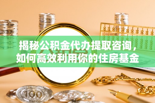 夏河揭秘公积金代办提取咨询，如何高效利用你的住房基金