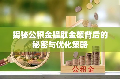 夏河揭秘公积金提取金额背后的秘密与优化策略