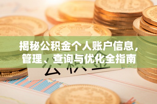 夏河揭秘公积金个人账户信息，管理、查询与优化全指南