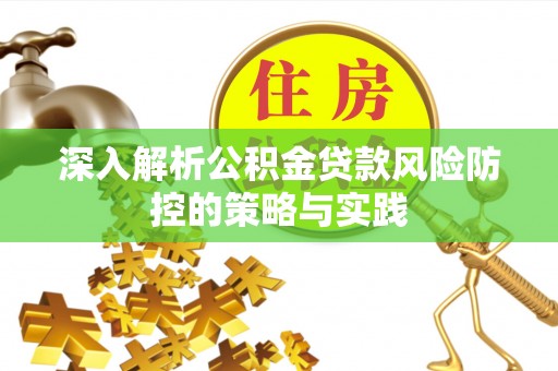 夏河深入解析公积金贷款风险防控的策略与实践