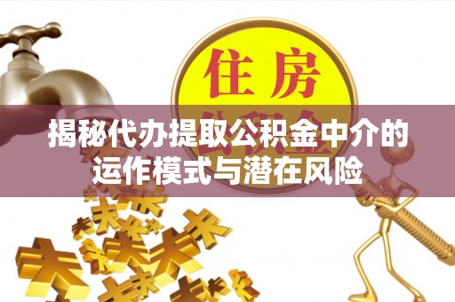 夏河揭秘代办提取公积金中介的运作模式与潜在风险
