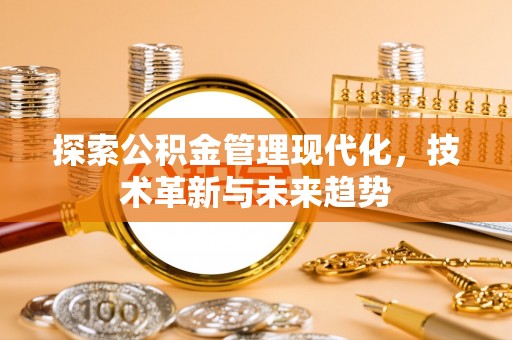 夏河探索公积金管理现代化，技术革新与未来趋势
