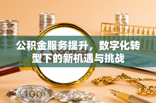 夏河公积金服务提升，数字化转型下的新机遇与挑战