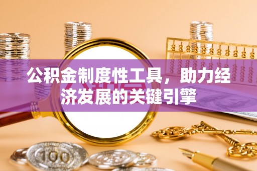 夏河公积金制度性工具，助力经济发展的关键引擎