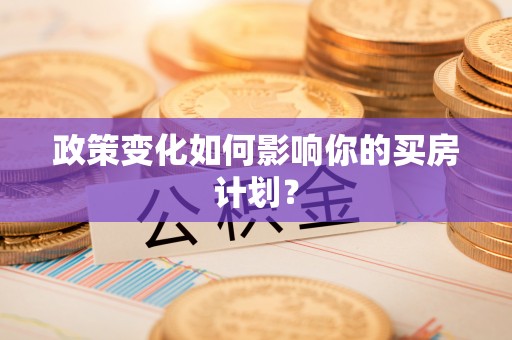 夏河政策变化如何影响你的买房计划？