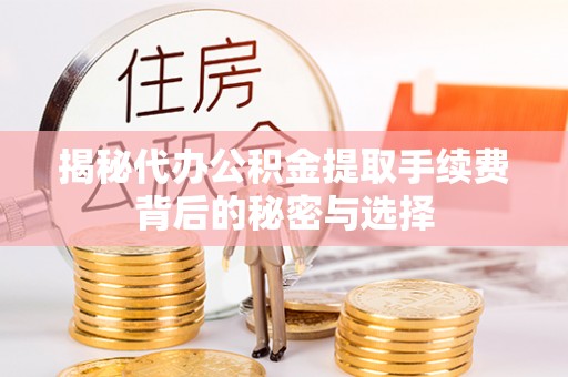 夏河揭秘代办公积金提取手续费背后的秘密与选择