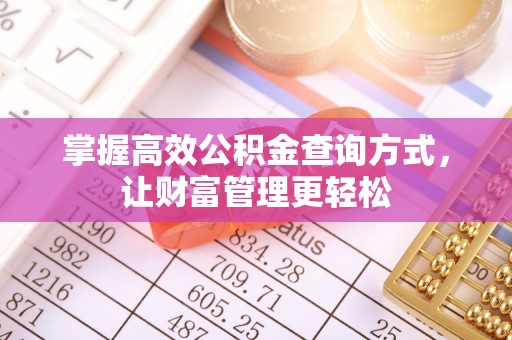 夏河掌握高效公积金查询方式，让财富管理更轻松