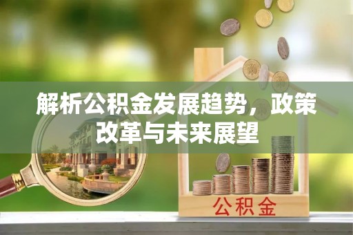 夏河解析公积金发展趋势，政策改革与未来展望
