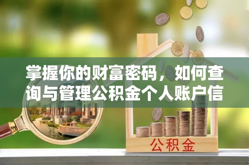 夏河掌握你的财富密码，如何查询与管理公积金个人账户信息