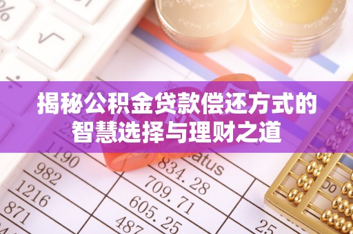 夏河揭秘公积金贷款偿还方式的智慧选择与理财之道