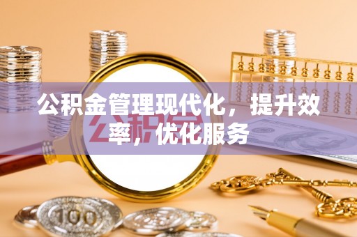 夏河公积金管理现代化，提升效率，优化服务