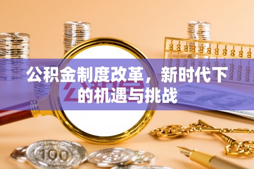 夏河公积金制度改革，新时代下的机遇与挑战