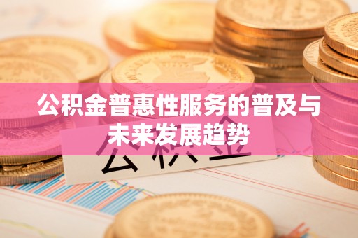 夏河公积金普惠性服务的普及与未来发展趋势