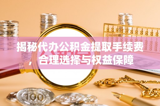 夏河揭秘代办公积金提取手续费，合理选择与权益保障
